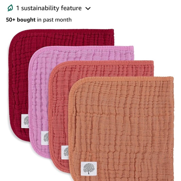 Set of 6 burp clothes, 5 bibs, 2 swaddling blankets - Picture 3 of 12